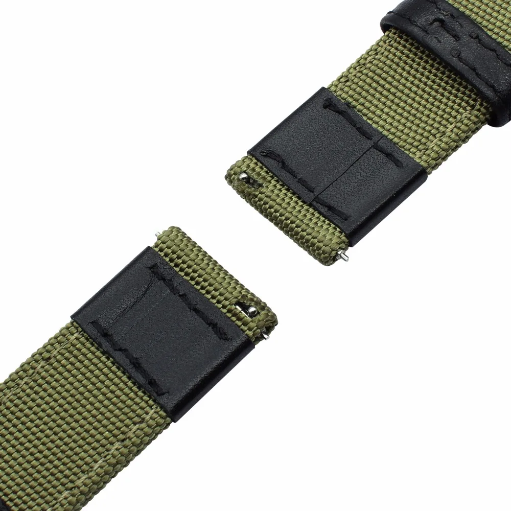 Ремешок для часов из нейлона и натуральной кожи 20 мм 22 24 мм|leather watchband|genuine leather