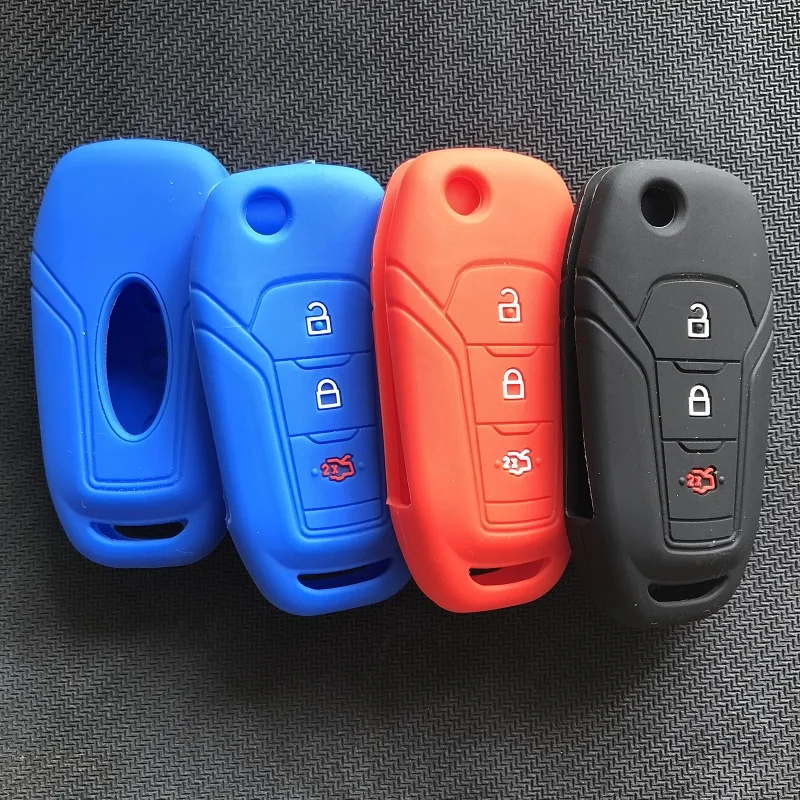 Силиконовый резиновый чехол с 3 кнопками для Ford Flip Remote Key EVEREST Ecosport Fusion Mondeo Ranger Escape