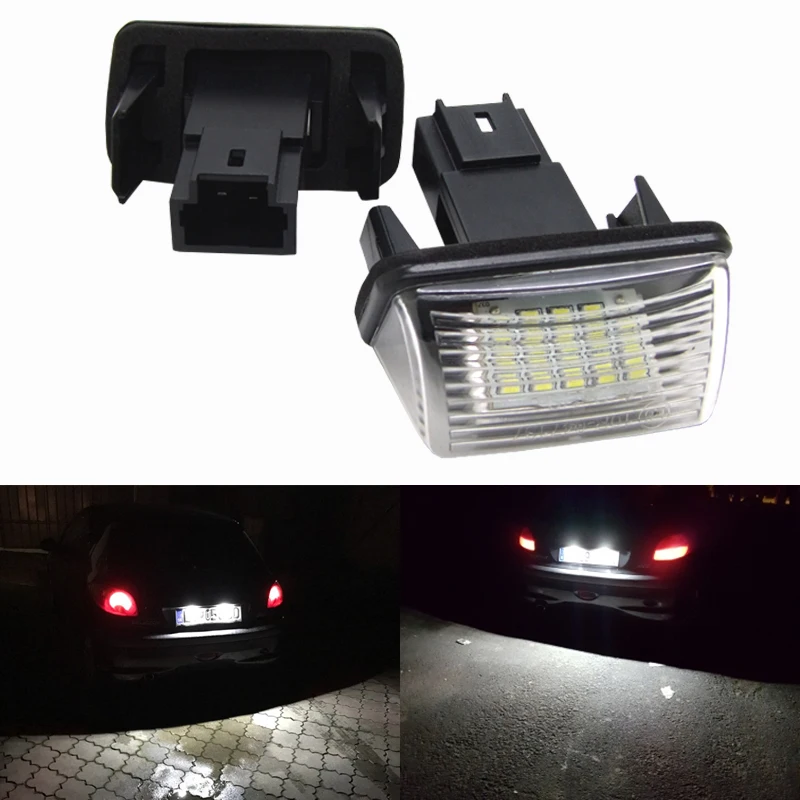 Светодиодный номерной знак для Citroen C3 C5 Berlingo 2 шт. 12 В Peugeot 206 207 306 307 308 406 407 5008 C5|license