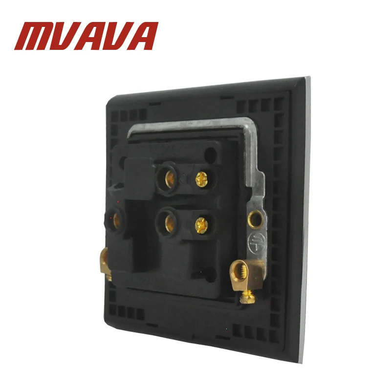 Mvava 5 контактов универсальный Sokcet 10A 16A AC 110-250 В матовый серебристый Сатин Металл 2 Pin 3 Pin Универсальный ЕС Великобритания США силовая настенная розетка