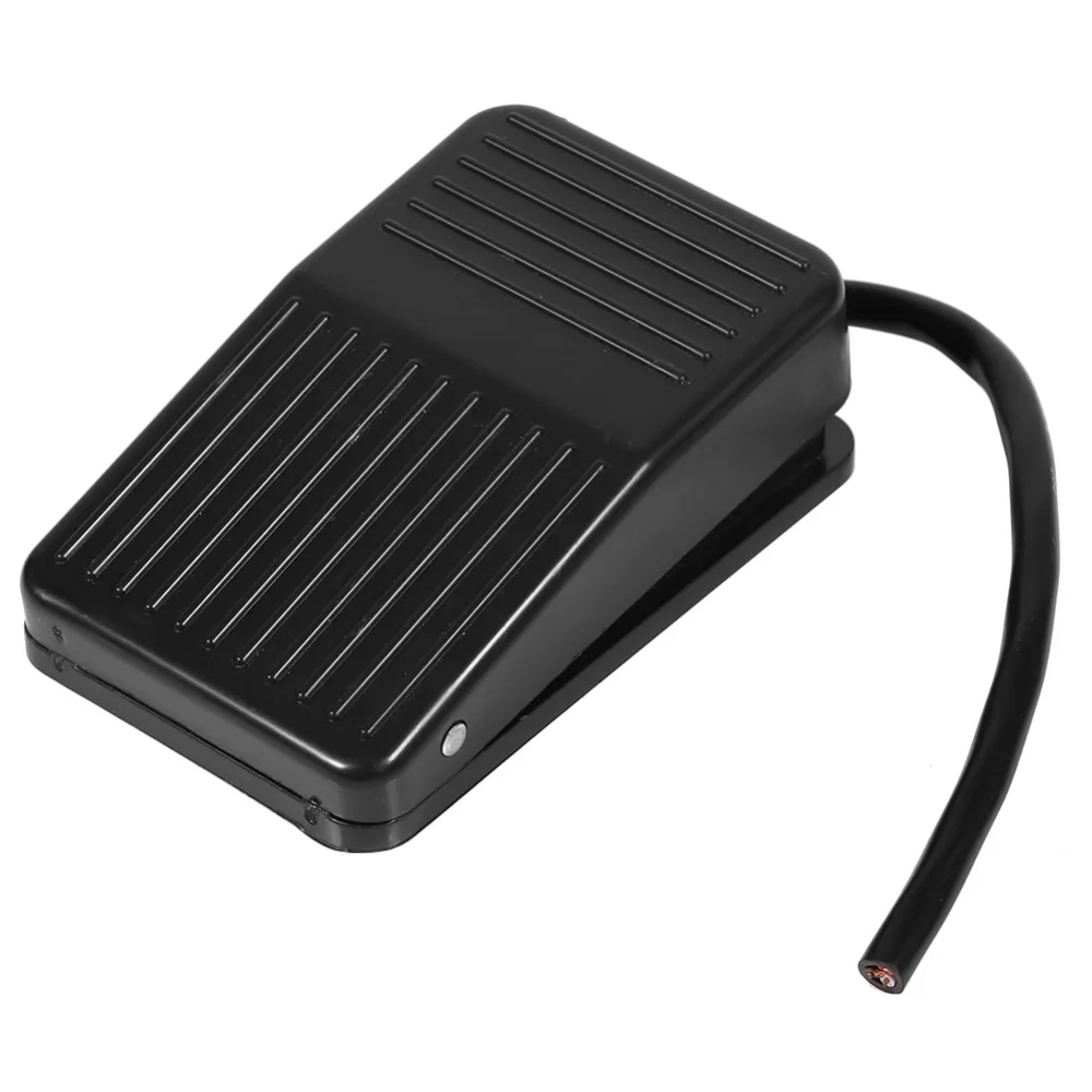 

1pc 220V Electric Pedal Switch 10A Electrical Power Plastic Foot Pedal Switch On/Off Control Black Color+10cm Cord On/Off Pedal