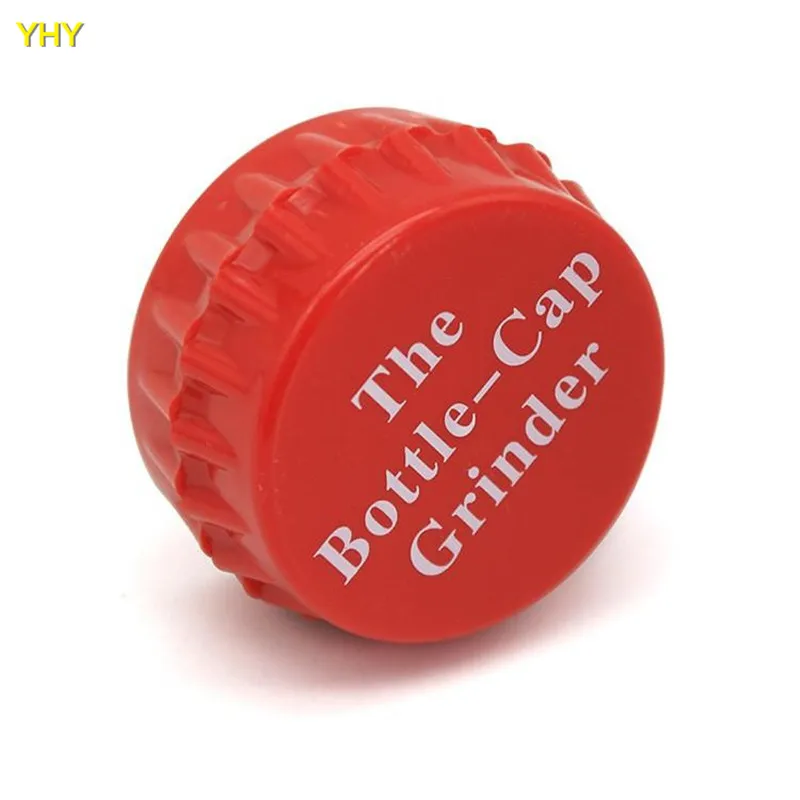 The bottle cap grinder Mini Metal Grinders for Tobacco 2 layer Dry Herbs Grinder Crusher Herbal Smoking Accessories Grinders 05