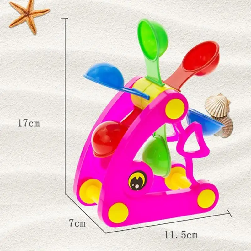 Летние Детские ветряные мельницы игрушки с водяными колесами плавательный бассейн с игровой корзиной песок вода пляж игрушка набор играть