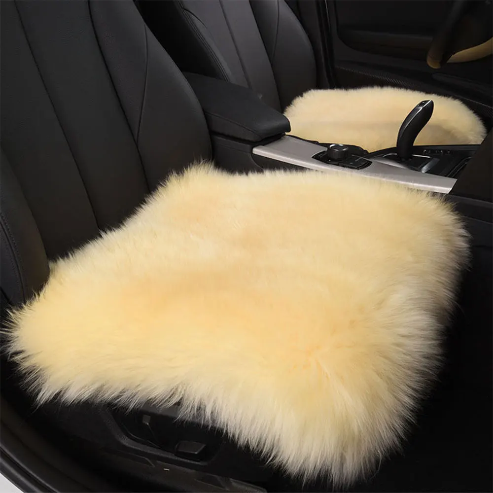 Universal Australian Pure Natural Wool Seat Cover 7 Colors Winter Car Cushion 1 PCS Lot Free