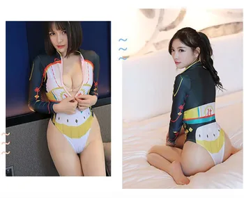 

Anime! Onmyoji Demon Knife Girl Cos Long Sleeve High Fork Sexy Swminsuit Bikini Cosplay Costume Party Outfit Free Shipping