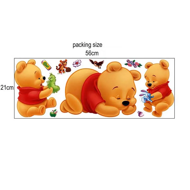 3d Winnie The Pooh Wall Stickers For Kids Room Removable Baby Nursery Wall Decals Cute Kawaii Boys Bedroom Wall Mural Wall Stickers Aliexpress