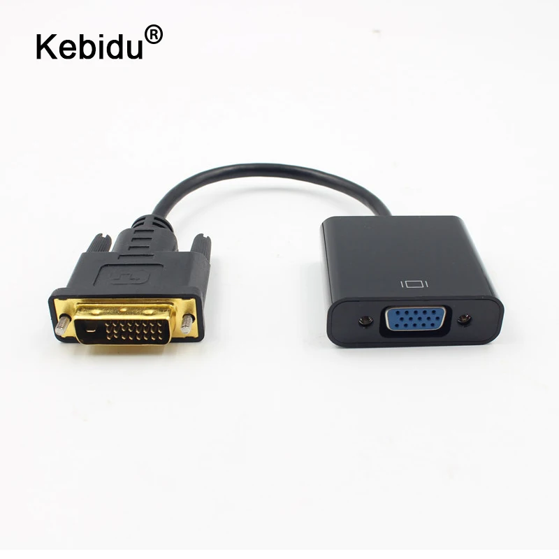 Kebidu 1080P DVI Мужской к VGA Женский видео конвертер адаптер DVI 24+ 1 25 Pin DVI-D к VGA Кабель-адаптер для PS3 PS4 ТВ ПК Дисплей