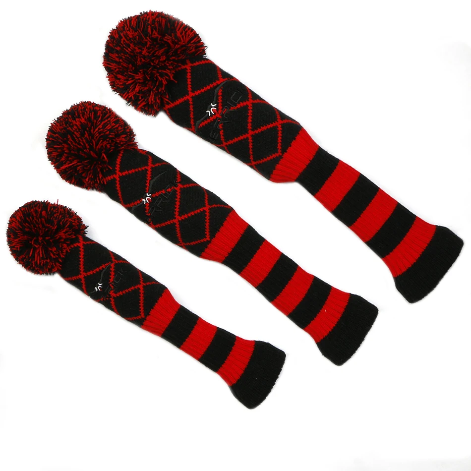 نوادي الجولف غطاء الرأس الممر السالك الخشب Headcovers متماسكة الصوف يغطي 3 قطعة/المجموعة إكسسوارات الغولف