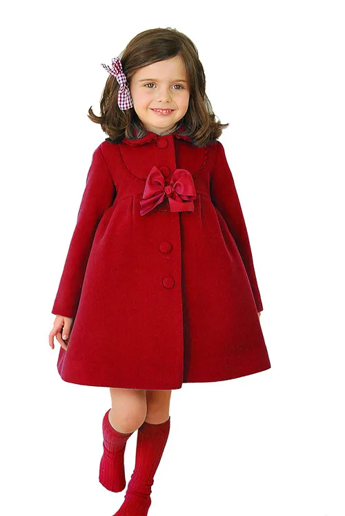 SAMGAMI Новинка для девочек пальто теплое детей зимняя куртка плащ-Тренч для детей Модная хлопковая Костюмы 3 цвета на возраст от 3 до 11 лет - Цвет: Red