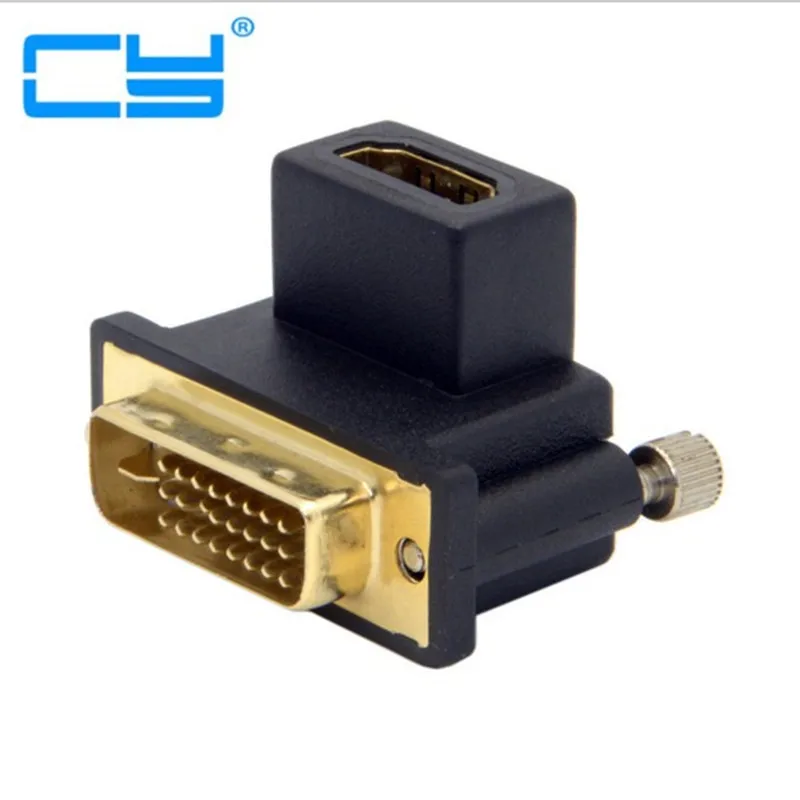 

90 Degree Up & Down Angled DVI Male to HDMI Female Swivel Adapter for Computer & HDTV & Graphics Card