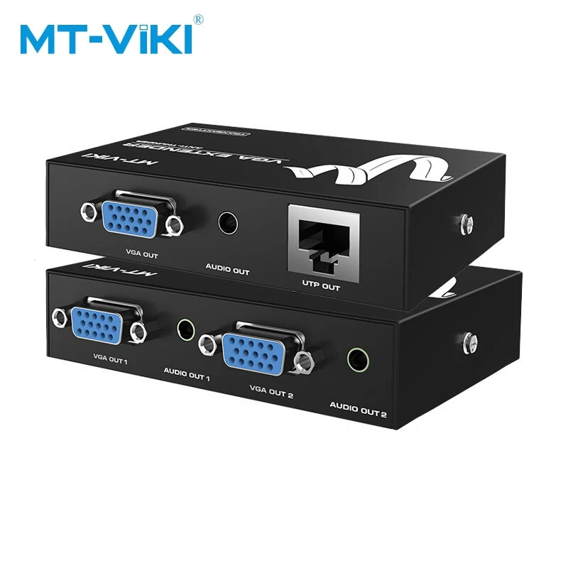 

MT-Viki VGA Extender 200 mt VGA Video 3,5mm Audio Repeater Extender ьber UTP durch RJ45 CAT 5e/6 Lan-kabel Adapter MT-200T