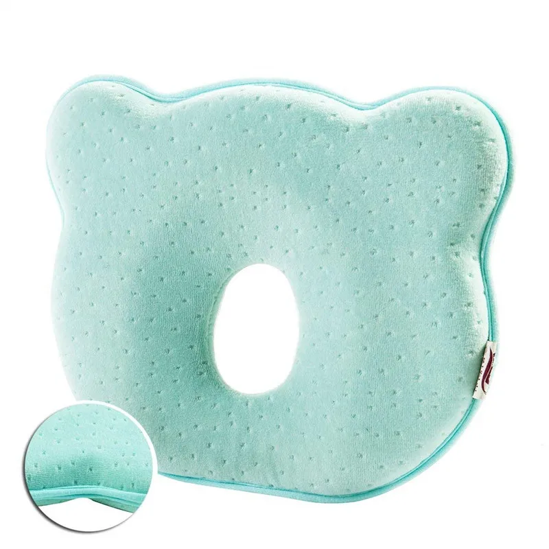 Travesseiro para Recém-nascidos em Espuma de Memória para Evitar Síndrome de Plagiocephaly Coisas do Bebê Yooap Cabeça Plana ou