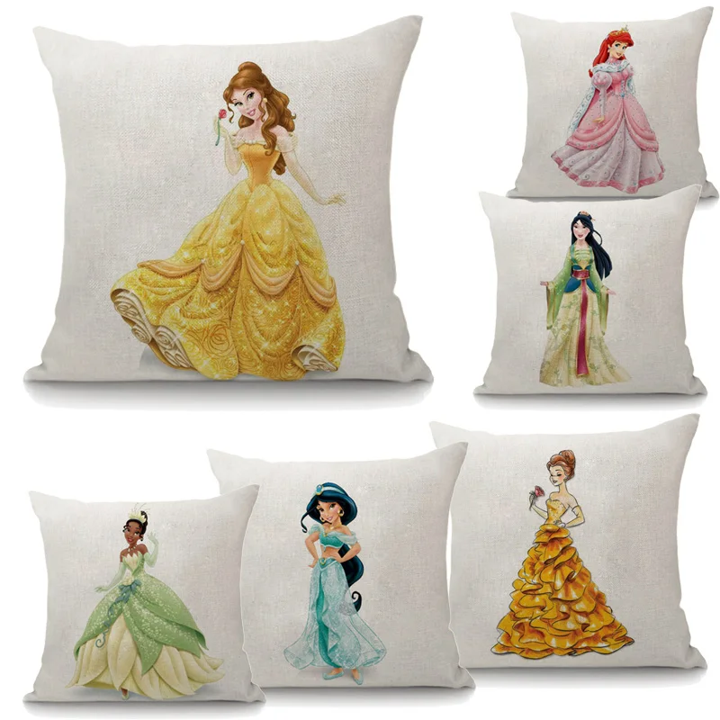 Fairy Princess Printed Linen Decorative Cushion Cover Pillow Covers New Princess Decorative Pillows Fairy Princess Printed Linen Decorative Cushion Cover Pillow Covers New Princess Decorative Pillows