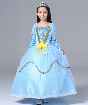 

New Arrival Princess Sofia Girl Dress Kids Girls Halloween Party Cosplay Costume Clothes Fantasia Dress