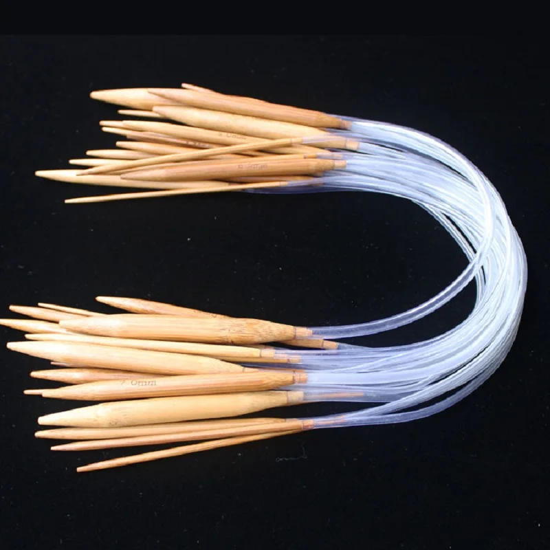 18pairs 16" 40cm Carbonized Circular Bamboo Knitting Needles Crafts