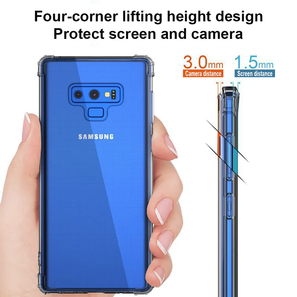 TPU1161 Samsung Galaxy A7 A9 A5 2018 2017 A8 A6 Plus  Four angle Airbag Anti fall Mobile Shell Explosion Transparent For Note 9 Cover (5)