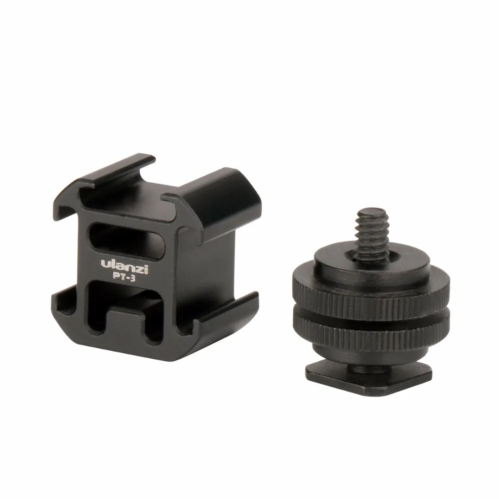 Ulanzi PT-3S Triple Hot Shoe Mount Adapter for Nikon Canon Sony DSLR Camera