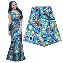 Отличная африканская ткань настоящий голландский воск хлопок высокое качество Анкара печать воск ткань швейный материал для платья 6 ярдов