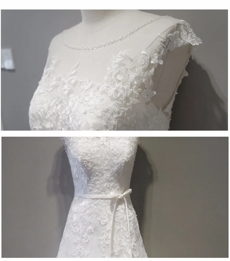 Elegant Ivory Backless Vintage Bohemian Lace Beach Wedding Dress