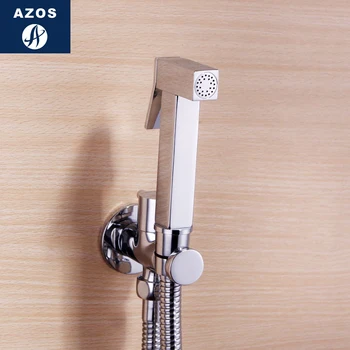 

Azos Bidet Faucet Pressurized Shower Nozzle Brass Chrome Cold Water Single Function Toilet Bathing Balcony SquarePJPQ009E