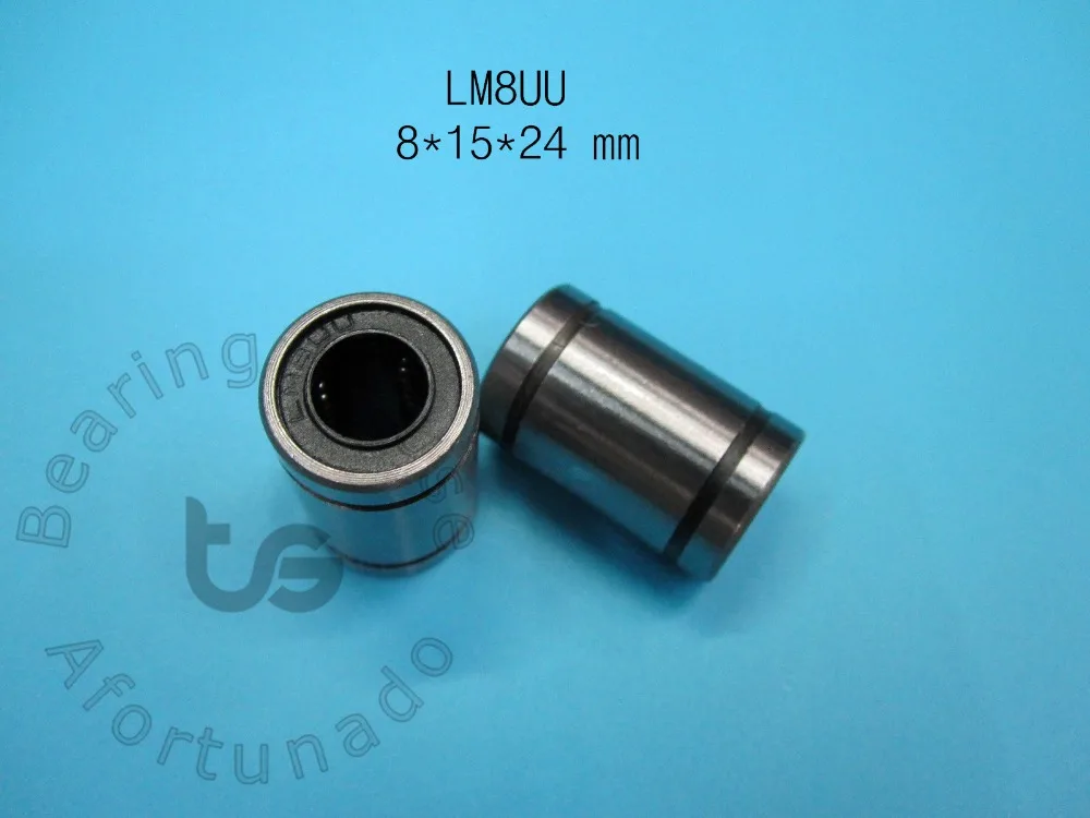 LM8UU подшипник 8*15*24 (мм) 10 штук LM8UU 8 мм Линейный Подшипник Втулка 8 мм х 15 мм х 24 мм для 3d принтер части