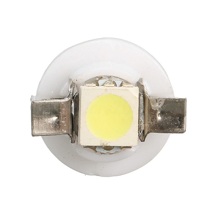 Universal 10pcs/set 1 SMD/ bulb T5 B8.5D 5050 1LED Dashboard Dash Gauge Instrument Light Bulb White Reading Light