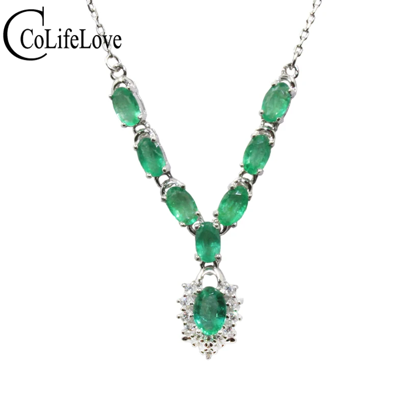 Buy Fashion emerald necklace for evening party 100