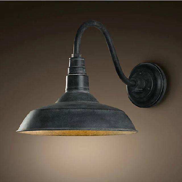 Al aire libre Lámparas de Pared Industrial Loft Negro Brazo de Pared de