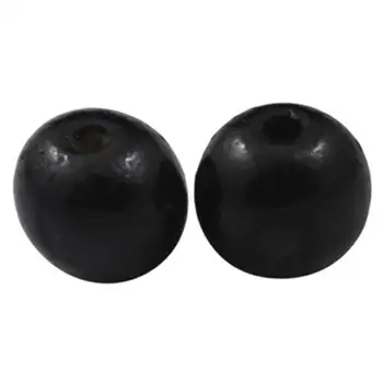 

Jewelry DIY Beads Black Wood Round Chunky Beads for Jewelry Making, Dyed,about 19~20mm in diameter,17.5~18mm thick