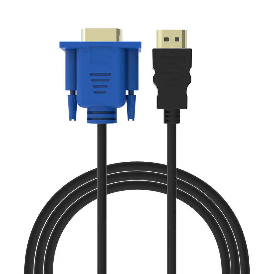 Robotsky hdmi-vga Кабель 1,8 м 6 футов 3 м 10 футов 5 м 16 футов папа-папа видео адаптер данных Кабо для hd-плеера HDTV проектор кабели