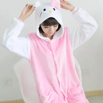

Adult men women one-Piece Cosplay Jumpsuit Cartoon Animal Costume Sleepwears Toilet Rompers Overalls Flannel Lovers Pajamas