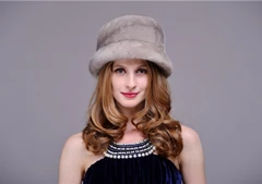 HM016 натуральная норковая шапка, зимний женские теплые Шапки целый кусок норки меховые шапки женские зимние шапки - Цвет: grey