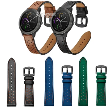 

Unisex Fashion Leather Watch Band Strap for Garmin Vivoactive 3 Replacement Wrist strap Leather Bracelet for 20mm smart watch