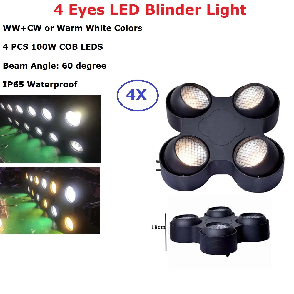 IP65 Водонепроницаемый COB 4X100W Par Light DMX светодиодный светильник для аудитории s