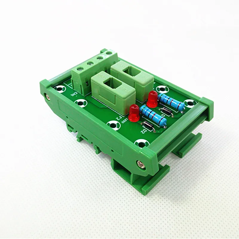 DIN Rail Mount 2 Position Fuse Module Board,Fuse Holders for 5x20mm(DxL