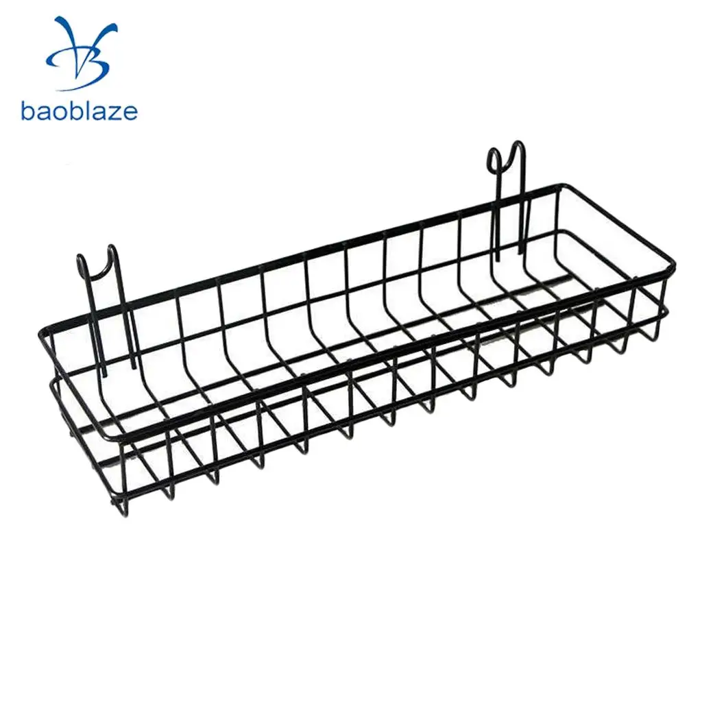 Mesh Wall Metal Wire Basket Wire Storage Shelf Rack Home Decor 30x10x5cm / 40x10x5cm