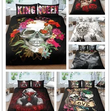 Набор постельного белья с 3D цифровой печатью "Крик", "череп", "пододеяльник", микрофибра, набор для близнецов/полных/королевских размеров