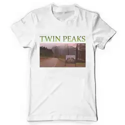 Твин Пикс футболка модная футболка Бесплатная доставка футболка лето 2018 г. Мужская брендовая одежда с круглым вырезом пара