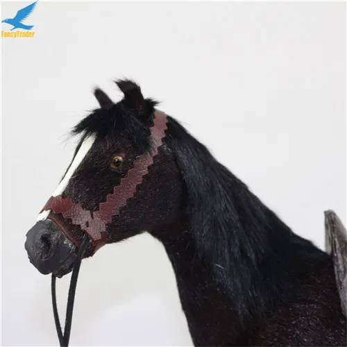 Fancytrader Simulation 16 Scale Ferghana Horse Toy with Saddle Home Decoration Photograph Prop Great Rare Collection 3 Colors (11)