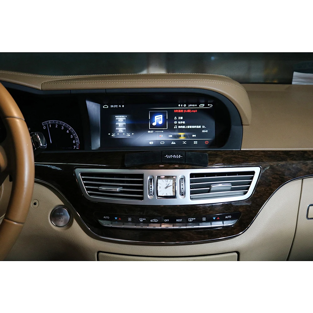 Дисплей Qualcom на Android 10 25 дюйма 4 Гб ОЗУ для Benz S Class W221 2006 2013|Мультимедиаплеер авто| |