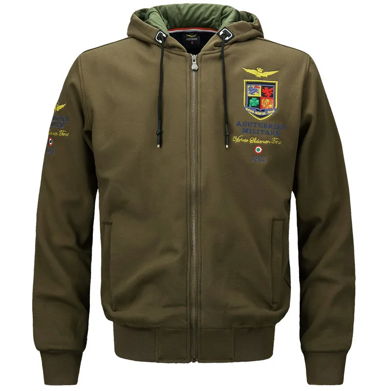 MA1 Bomber Jacket Men 2018 New Men's Hooded Army Military Aeronautica Military Thick Vintage Tactic