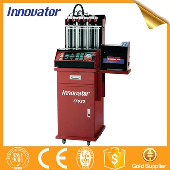 

Top and side feed injector cleaner with separated ultrasonic bath IT623 with CE