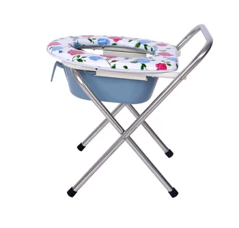 

Sit Toilet Stool Chair Toilet for Elderly Pregnant Women Stainless Steel Folding Toilet Seat Mazza Toilet Stool Chair