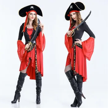 

Women Sexy Pirate Costume Adult Halloween Carnival Uniforms Party Cosplay Costumes Fancy Dress Caribbean Pirates Outfit