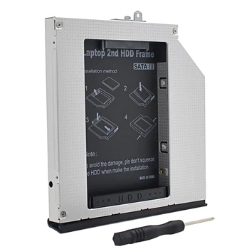 

For HP 4320 4320P 2nd HDD Caddy 12.7mm SATA 3.0 2.5" SSD 2TB External Hard Drive Enclosure Case Optical Bay for Notebook