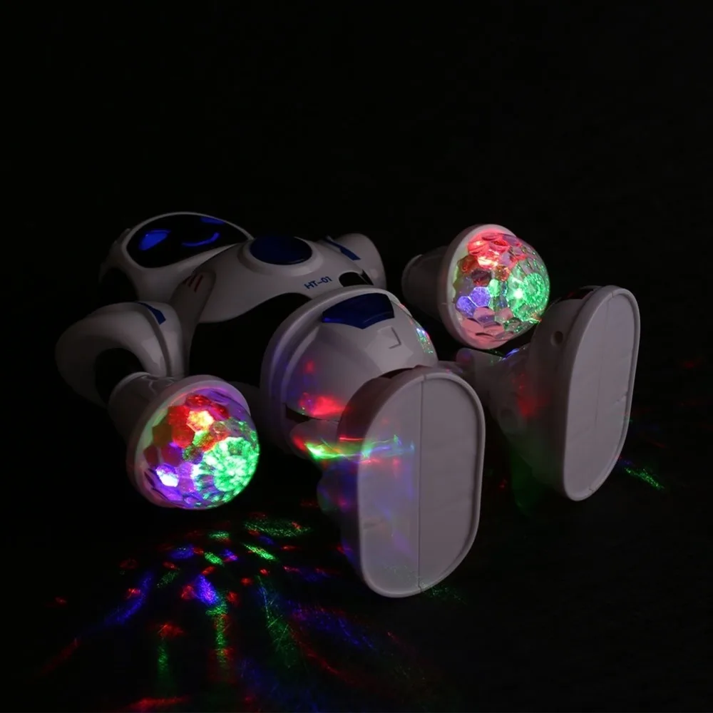 New Space Dazzling Music Robot Shiny Educational Toys Electronic Walking Dancing Smart Space Robot Kids Music Robot Toys