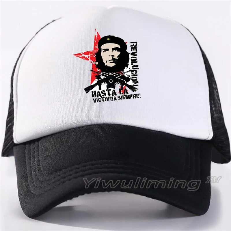 Новые летние кепки для дальнобойщиков che guevara, крутые Летние черные бейсболки для взрослых, крутые сетчатые кепки для дальнобойщиков, кепки для мужчин, регулируемые