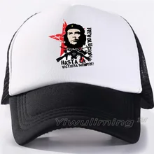 Новые летние кепки для дальнобойщиков che guevara, крутые Летние черные бейсболки для взрослых, крутые сетчатые кепки для дальнобойщиков, кепки для мужчин, регулируемые