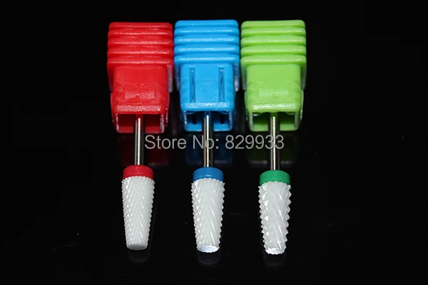 Rebarba de Calos do pé Salão de Arte Nova Cerâmica Pedaços Pedicure Manicure Elétrica Profissional Broca Unha Moagem Burr Bits 2 Pé Pedicure Manicure Elétrica Profissional Broca Prego