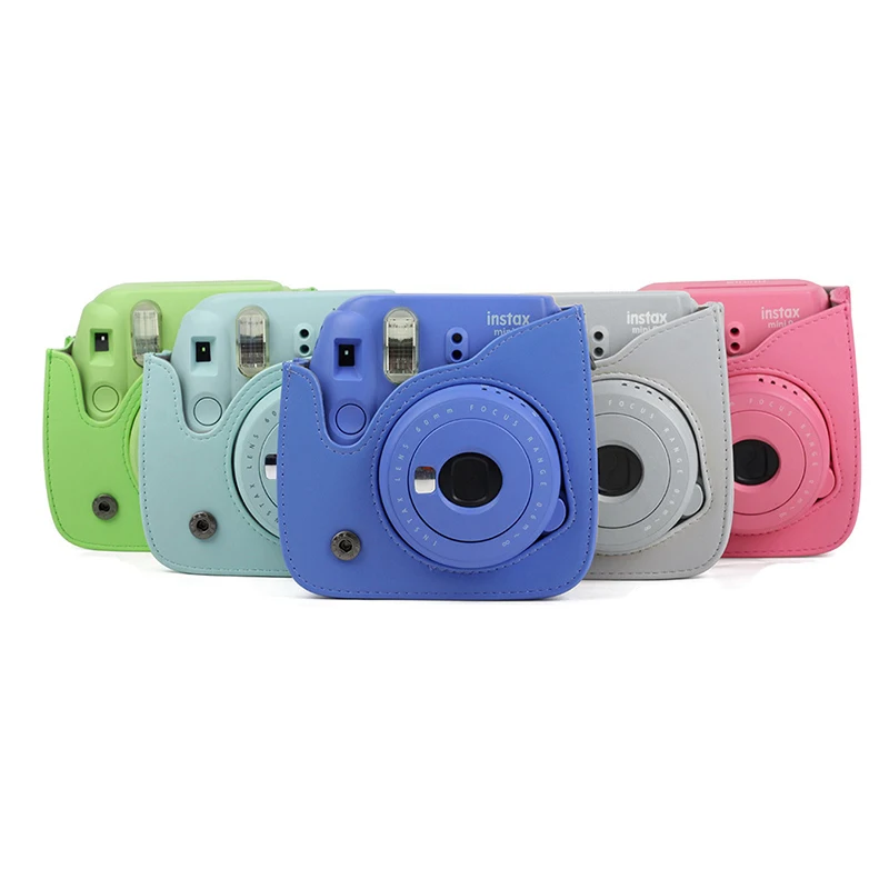 Дешевый PU Сумка для моментальной печати с ремешком для Fujifilm Instax Mini 8 Mini 9 8 + розовый синий белый зеленый чехол для камеры Packpack